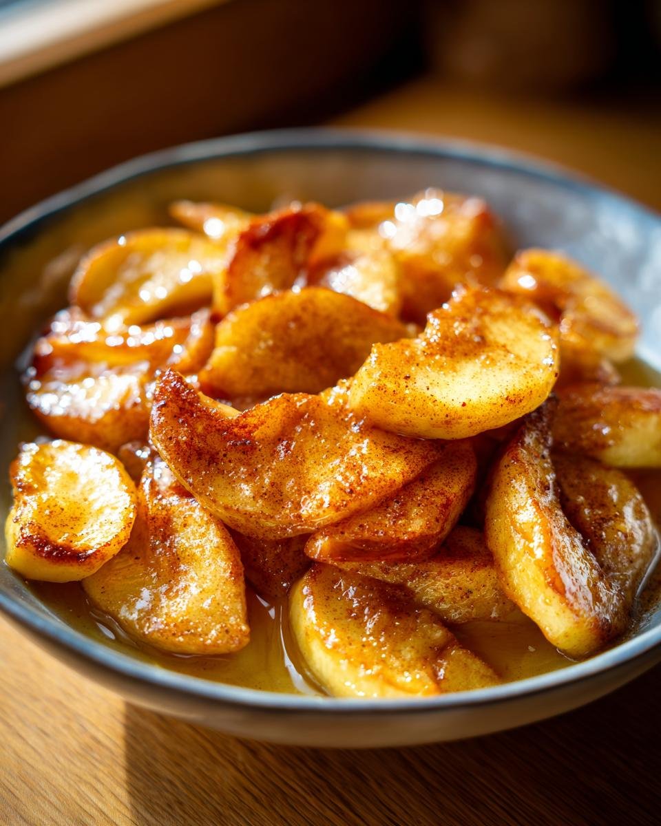 air fryer apples and cinnamon - detail 1