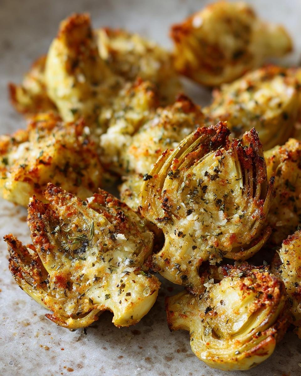 air fryer artichoke hearts - detail 1