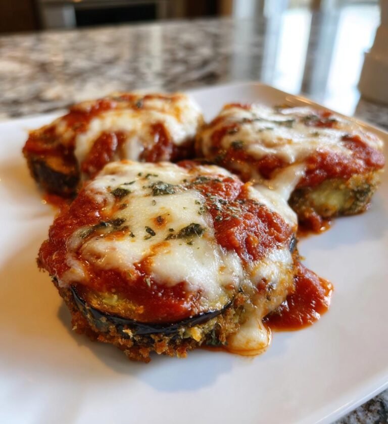 Air-Fryer Eggplant Parmesan Slices