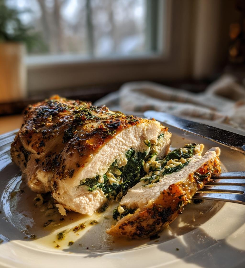 Air-Fryer Stuffed Chicken Breast (spinach & feta)