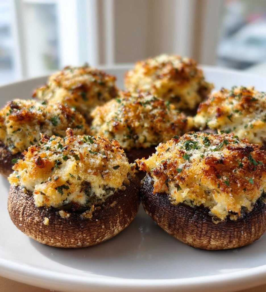 Air-Fryer Stuffed Mushrooms