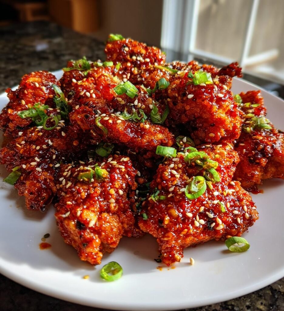 Air fryer Korean gochujang chicken