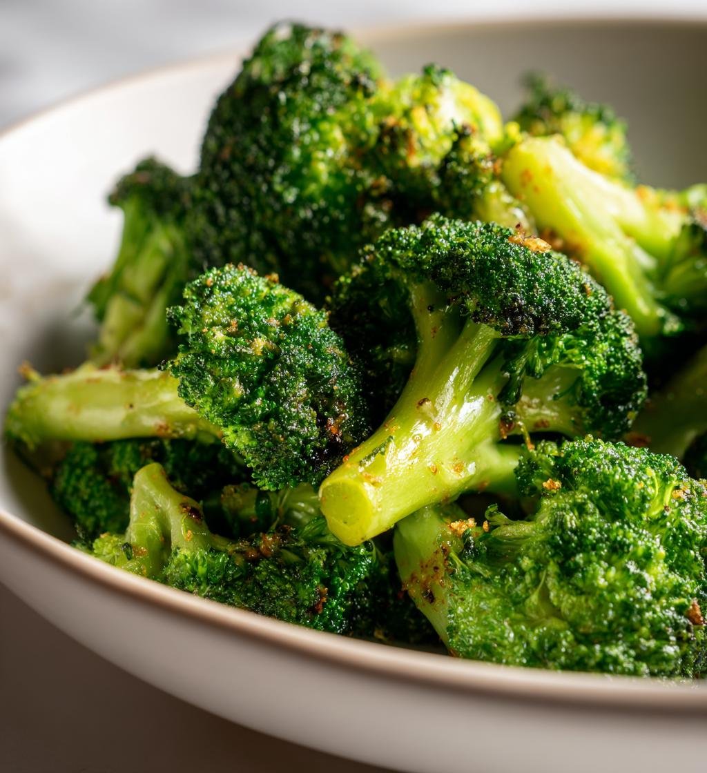 Air fryer broccoli (very popular healthy dish)