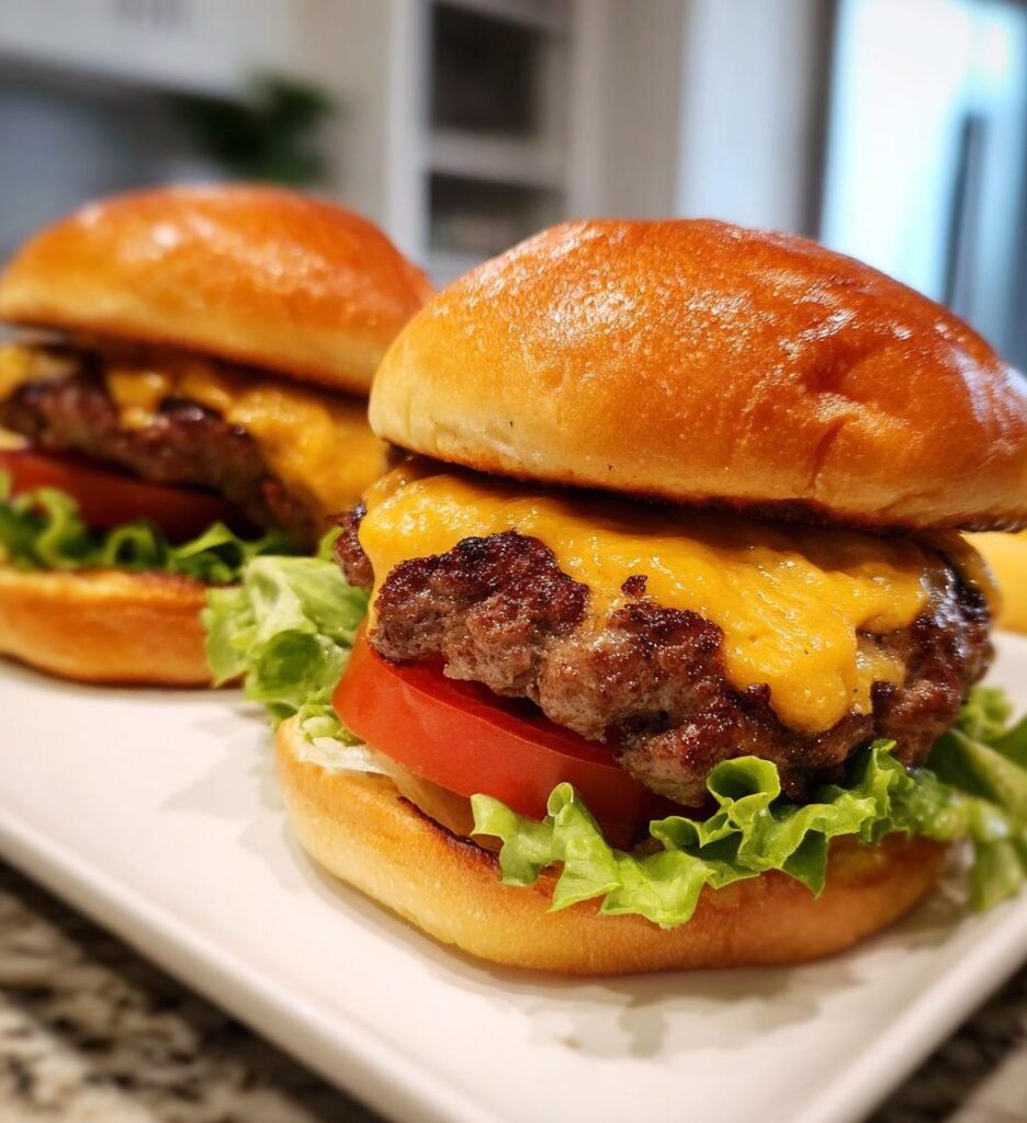 Air fryer burgers