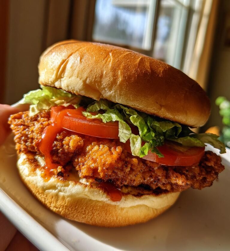 Air fryer chicken sandwich