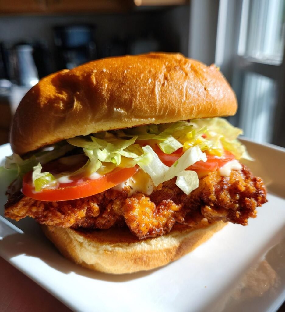 Air fryer chicken sandwiches