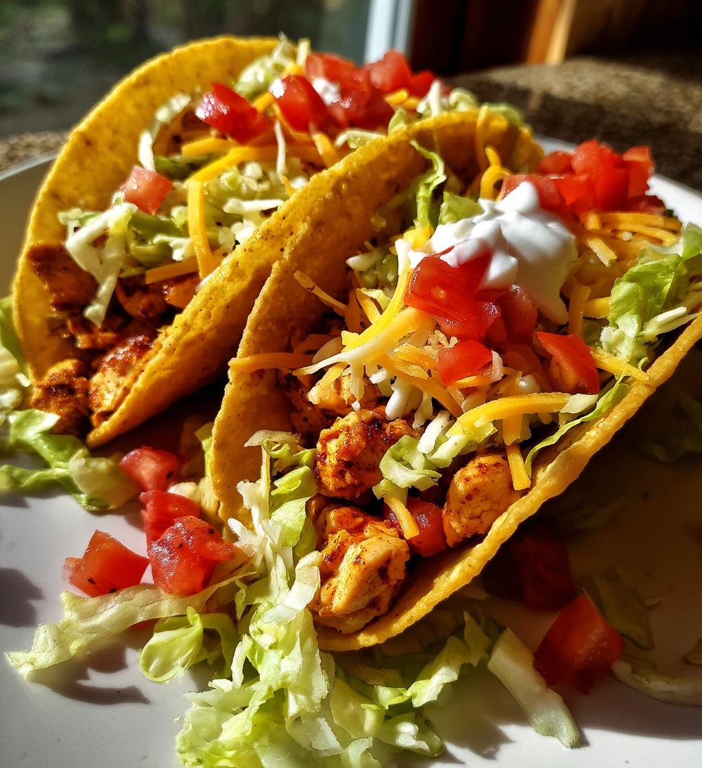 Air fryer chicken tacos