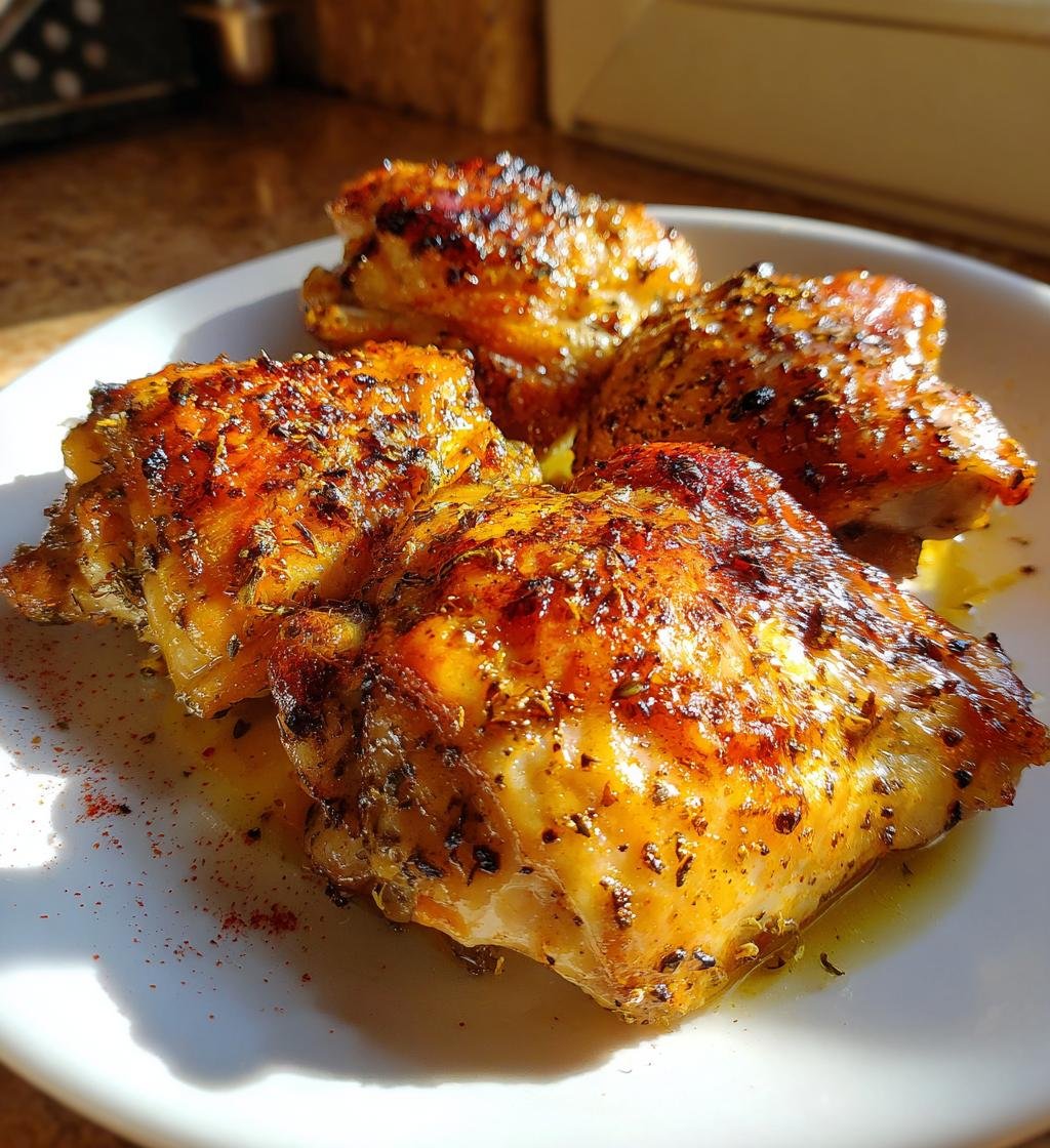 Air fryer chicken thighs (juicy & crispy) - detail 1