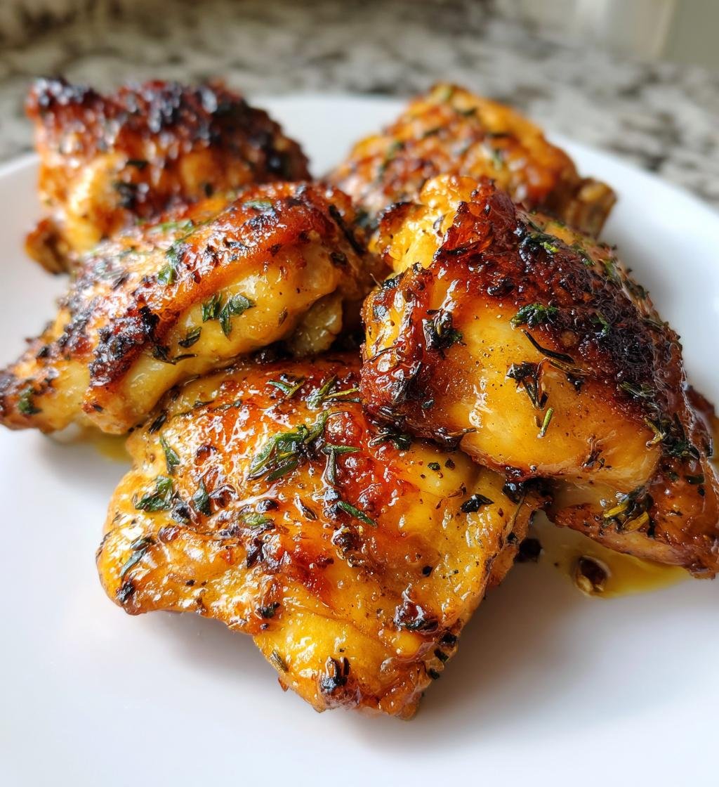 Air fryer chicken thighs (juicy + crispy)