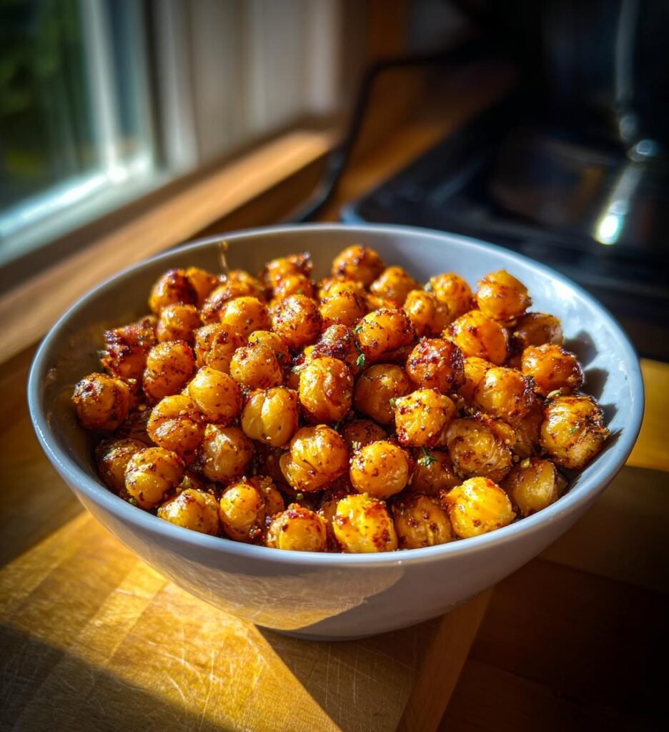 Air fryer crispy chickpeas