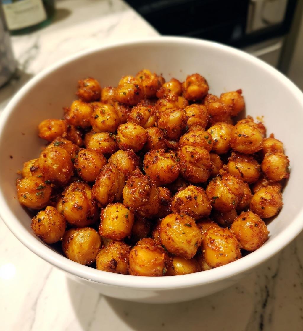 Air fryer crispy chickpeas