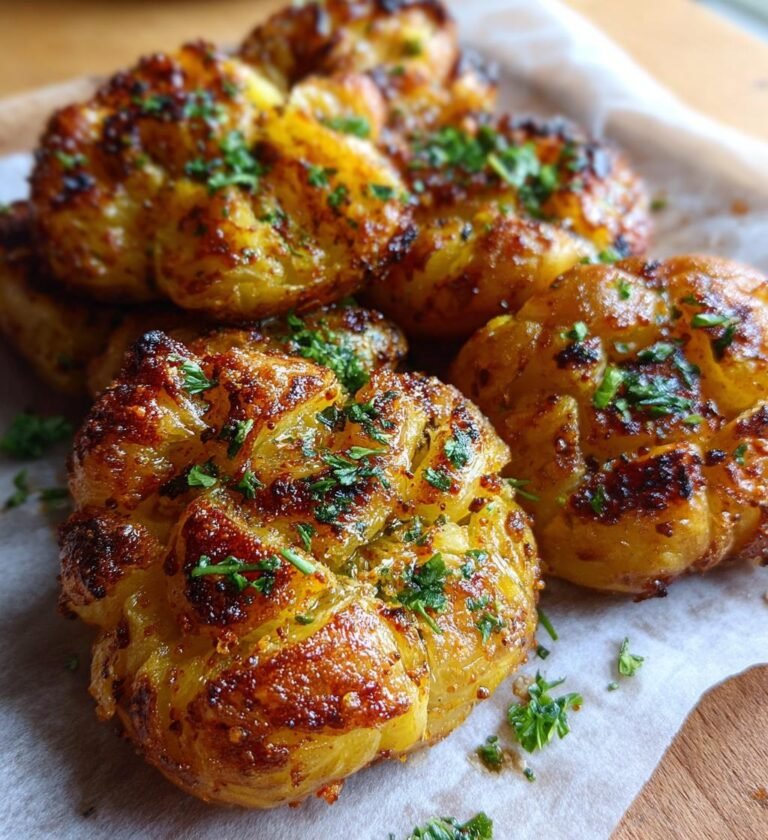 Air fryer crispy smashed potatoes 🥔