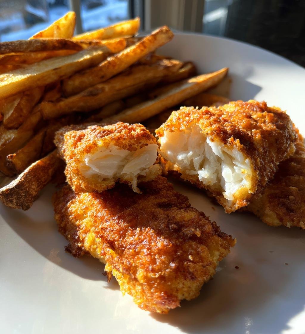 Air fryer fish fillets (fish & chips style)