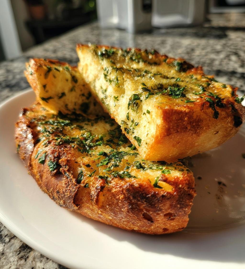 Air fryer garlic bread - detail 1