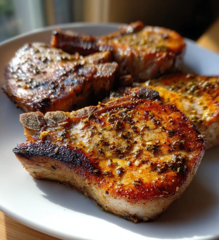 Air fryer pork chops (3 ingredients)