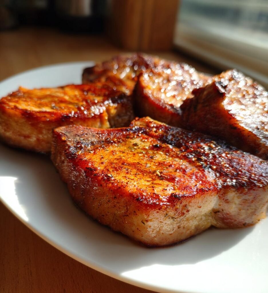 Air fryer pork chops (simple 3 ingredients)