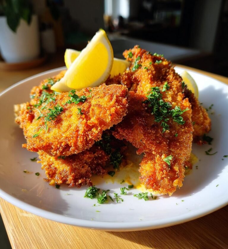 Air fryer pork schnitzel