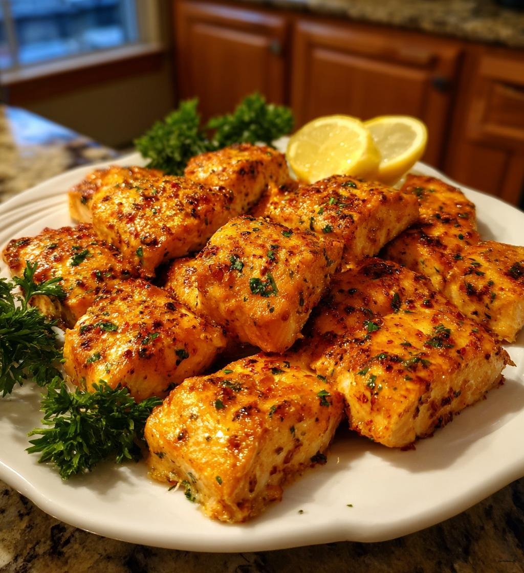 Air fryer salmon bites (8–10 minutes)