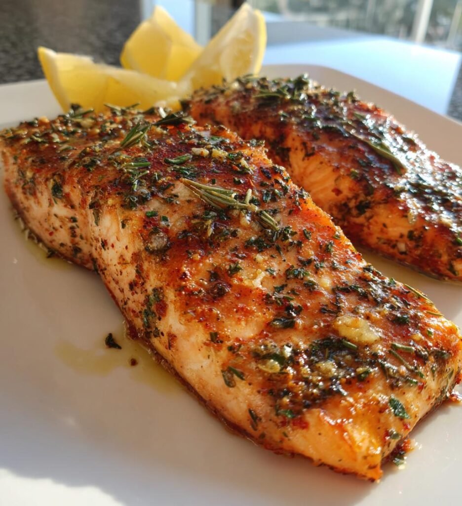 Air fryer salmon (ready in 8 minutes)