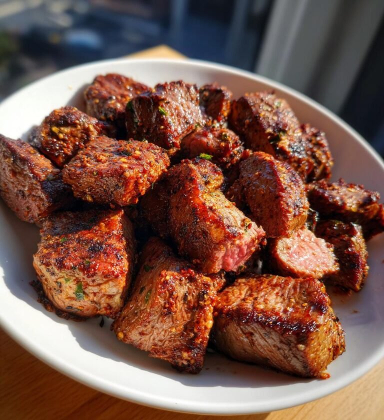 Air fryer steak bites
