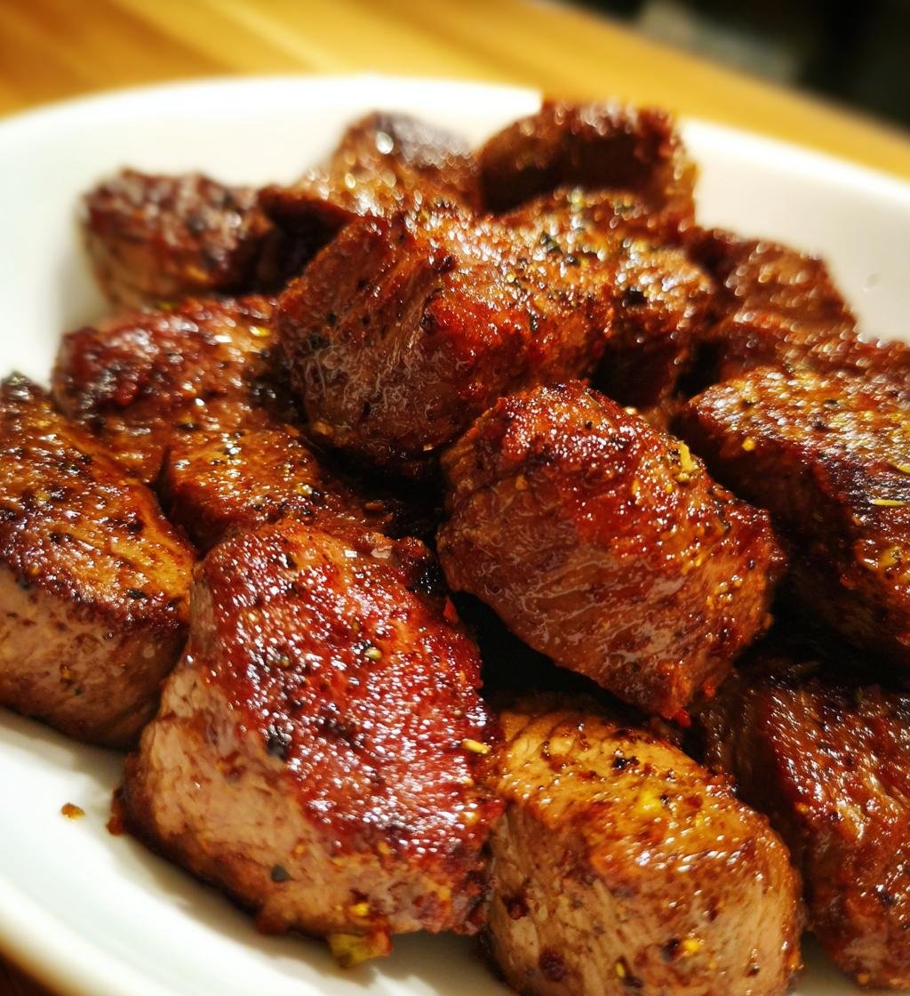 Air fryer steak bites