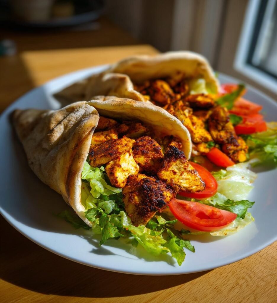 Air fryer chicken shawarma