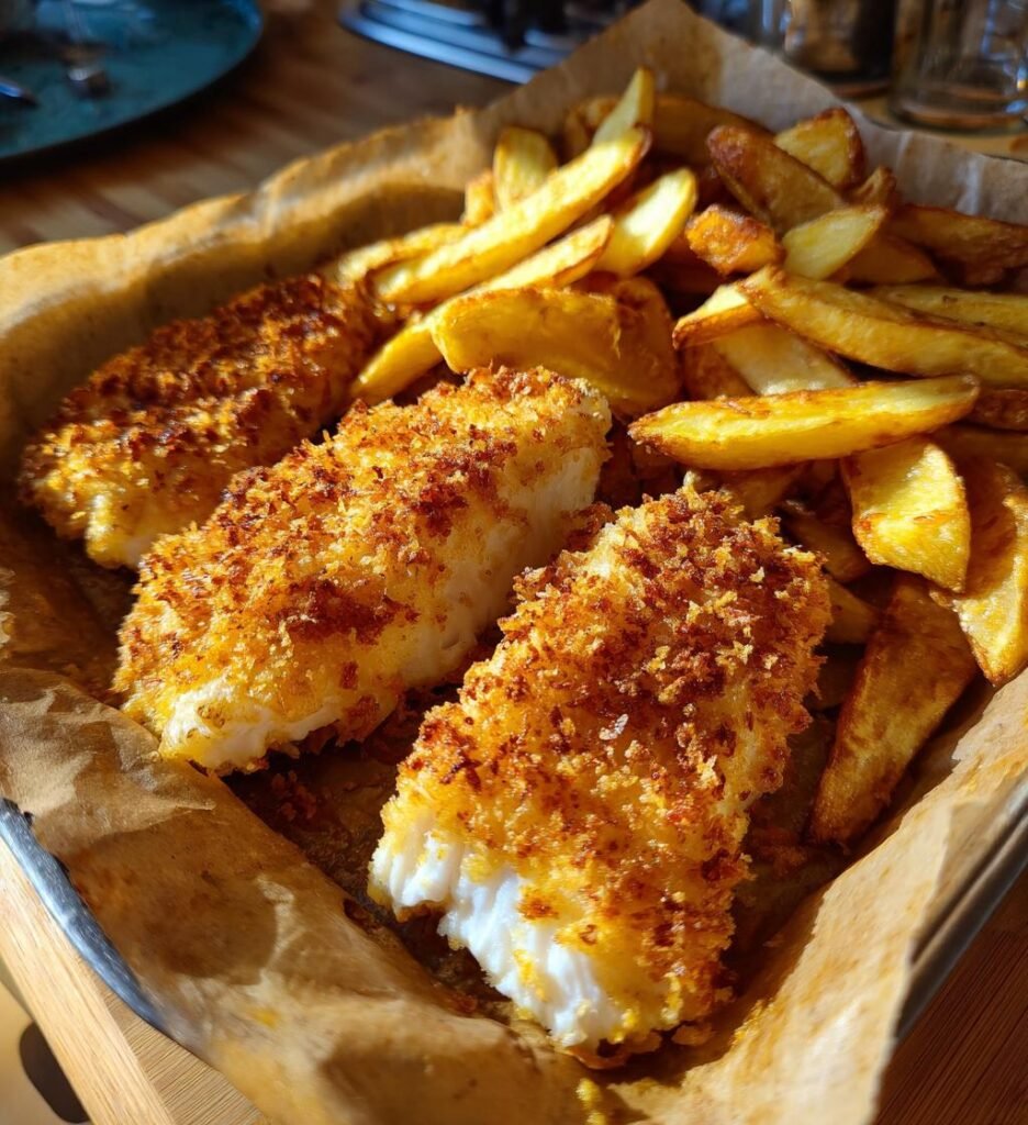 Air fryer fish fillets (fish & chips style)