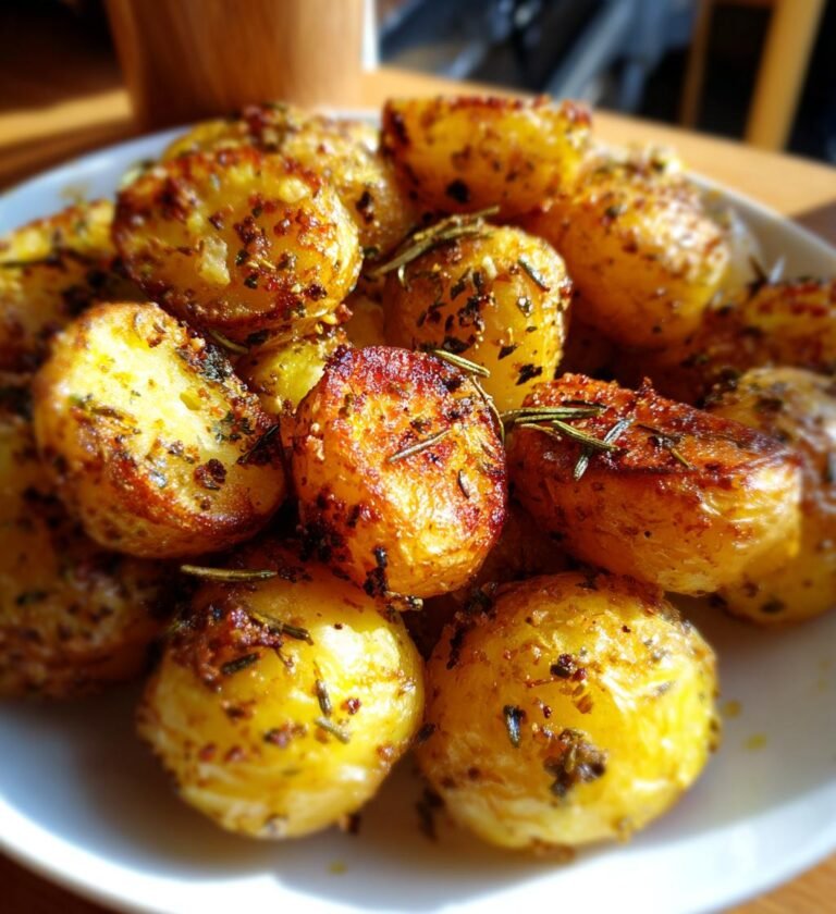 Air fryer garlic roasted potatoes