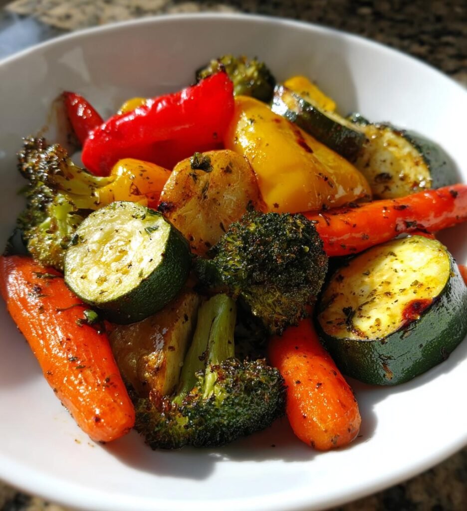 Air fryer mixed roasted vegetables
