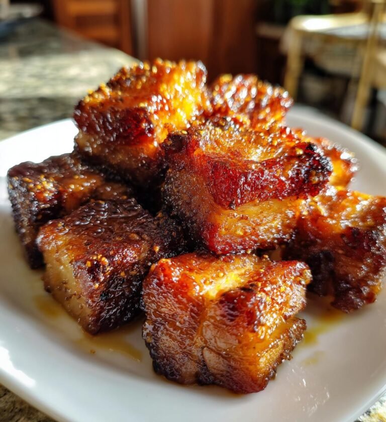 Air fryer pork belly bites
