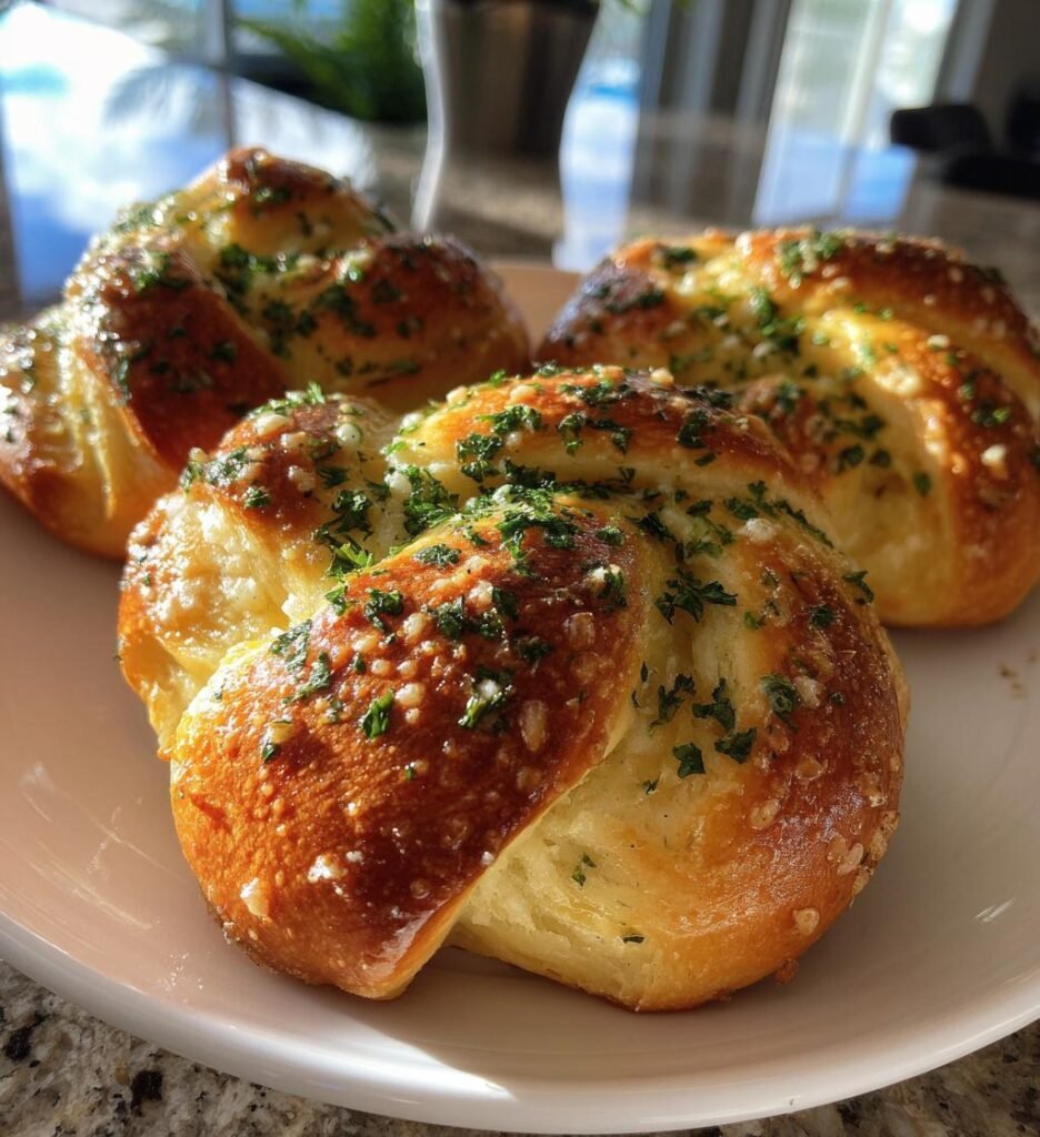 Air Fryer Garlic Parmesan Knots