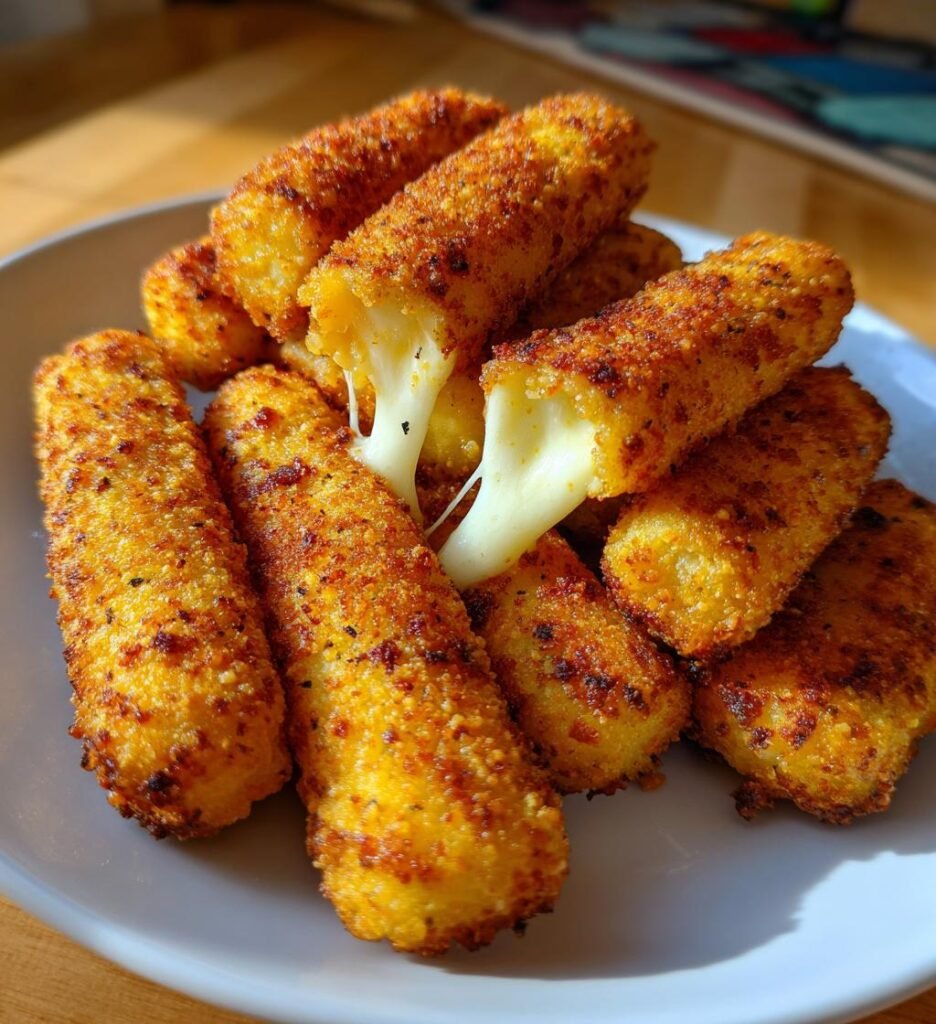 Air Fryer Mozzarella Sticks (Almond Flour Crust)