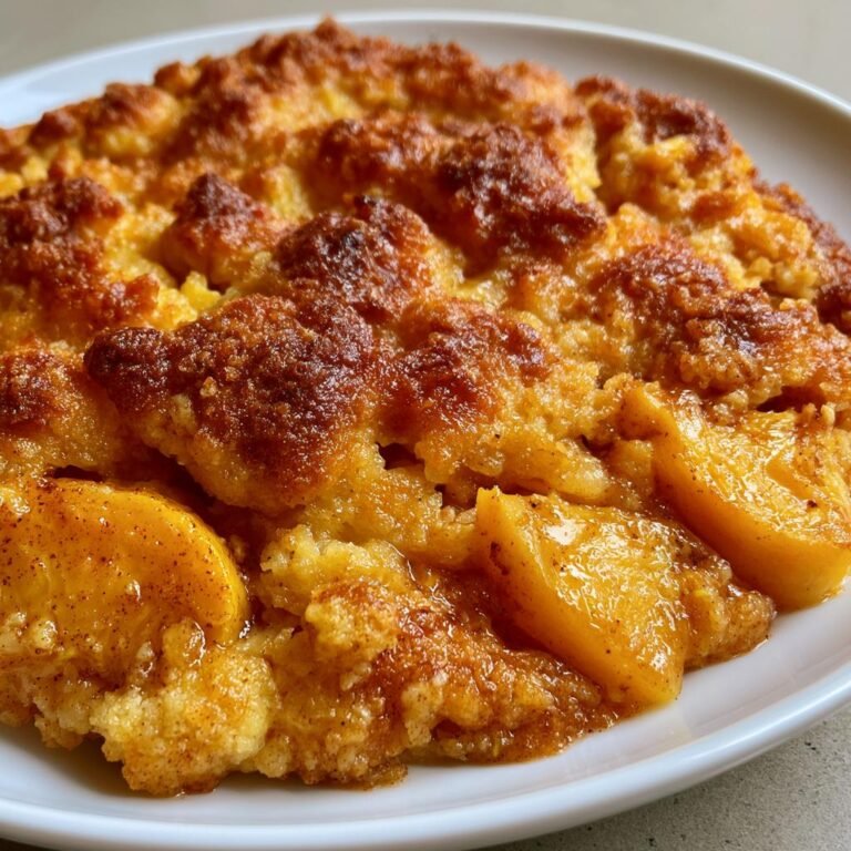Air Fryer Peach Cobbler