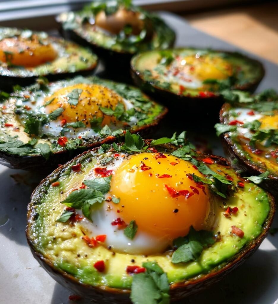 Air Fryer Avocado Egg Boats