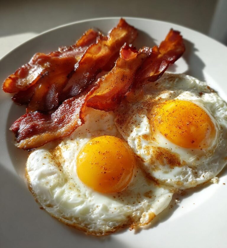 Air Fryer Bacon and Eggs