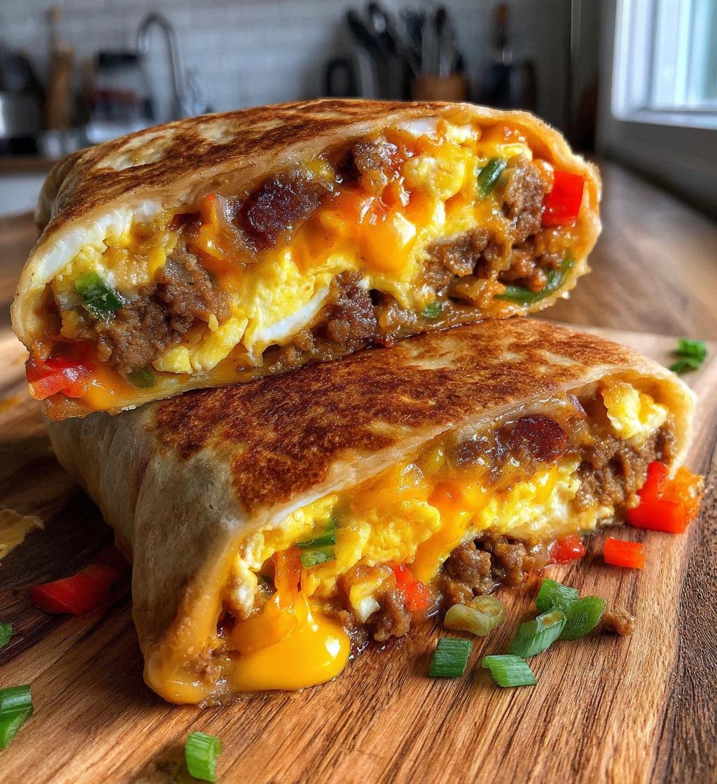 Air Fryer Breakfast Burritos