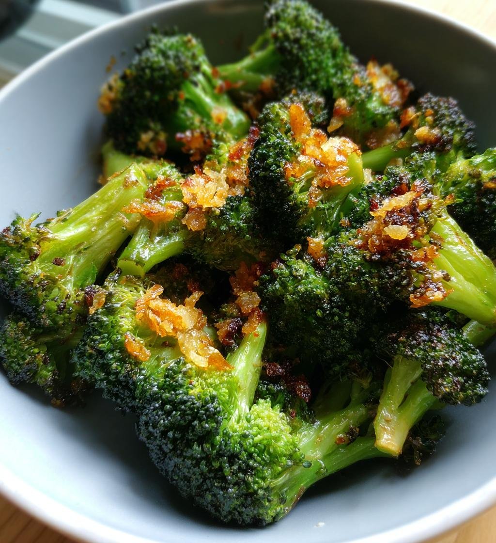 Air Fryer Broccoli (Garlic Roasted)