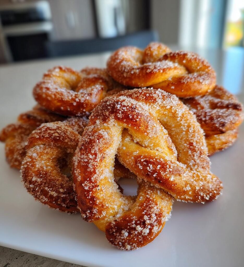 Air Fryer Cinnamon Sugar Pretzels