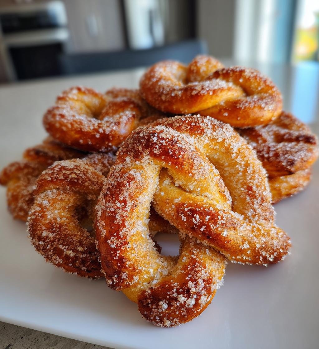 Air Fryer Cinnamon Sugar Pretzels