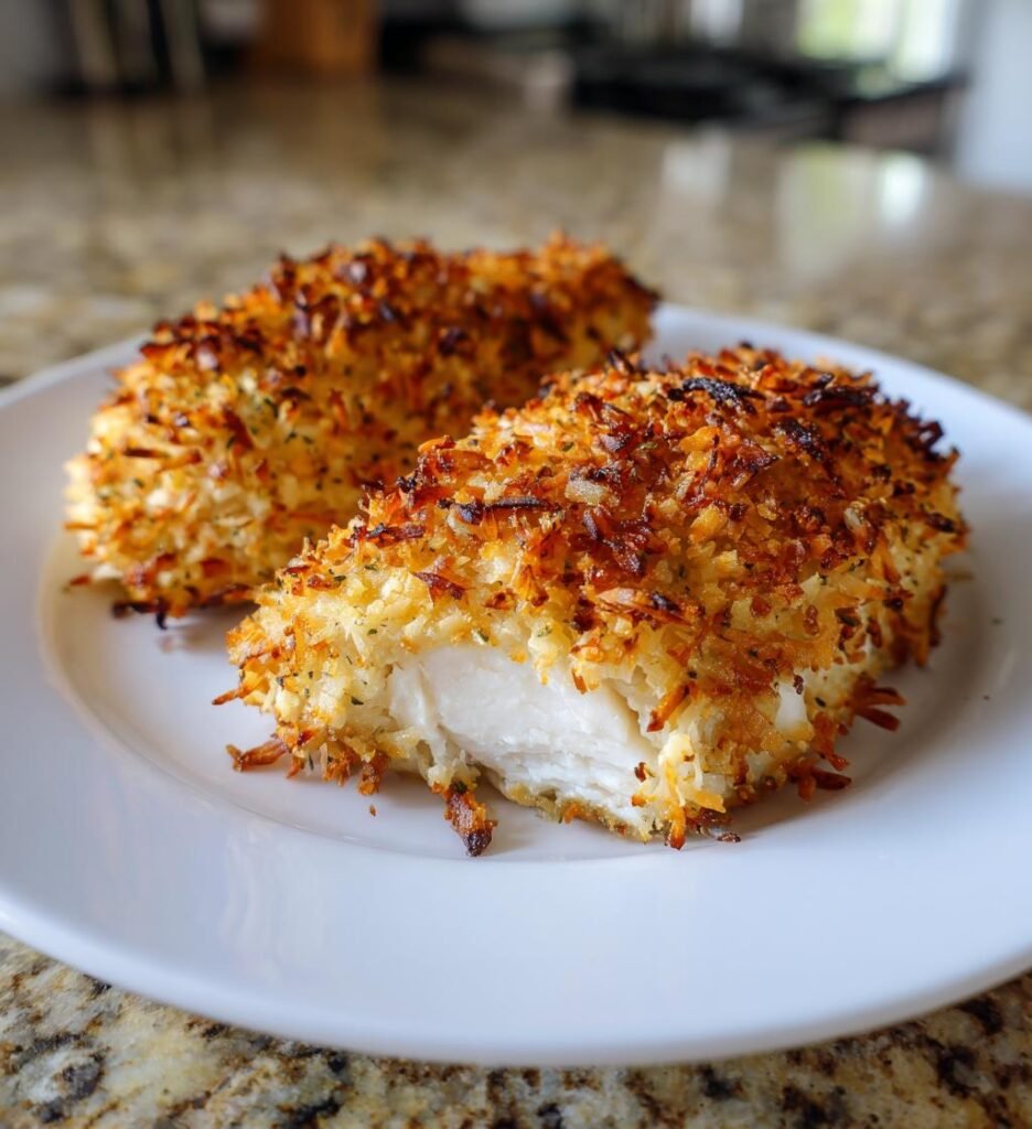 Air Fryer Coconut Crusted Chicken Breast