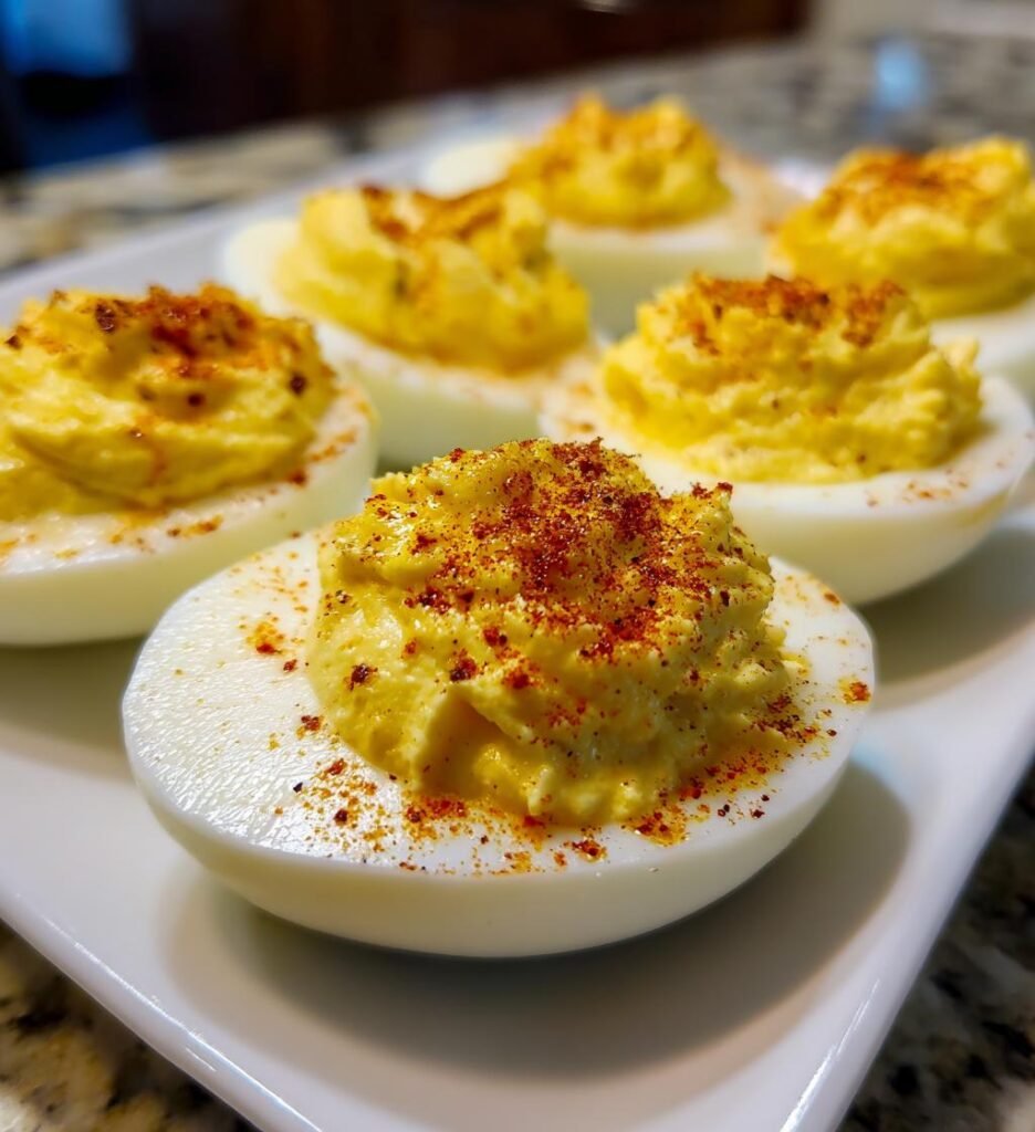 Air Fryer Deviled Eggs (Crispy Outside)