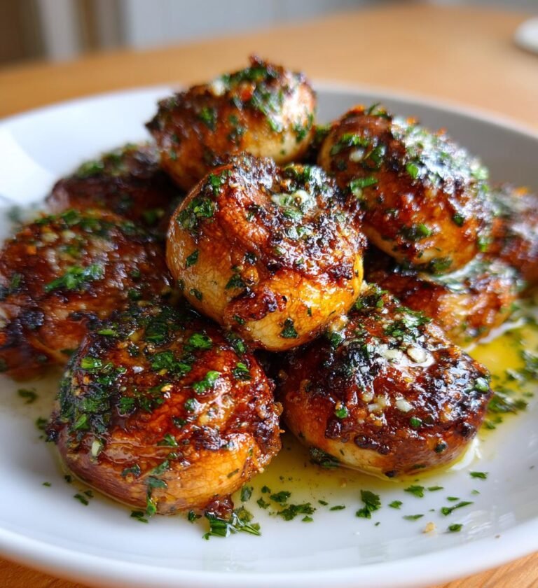 Air Fryer Garlic Mushrooms