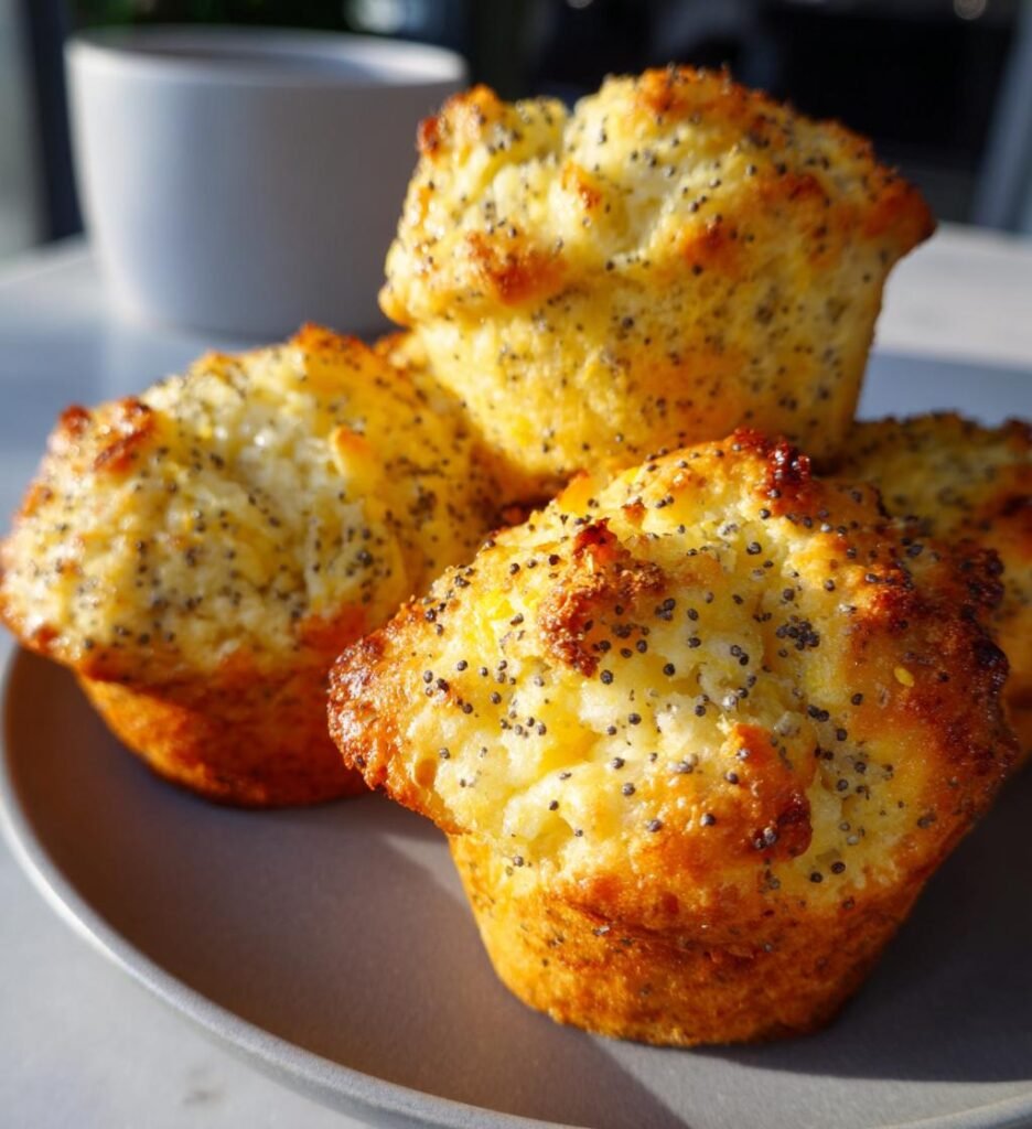 Air Fryer Lemon Poppy Seed Muffins