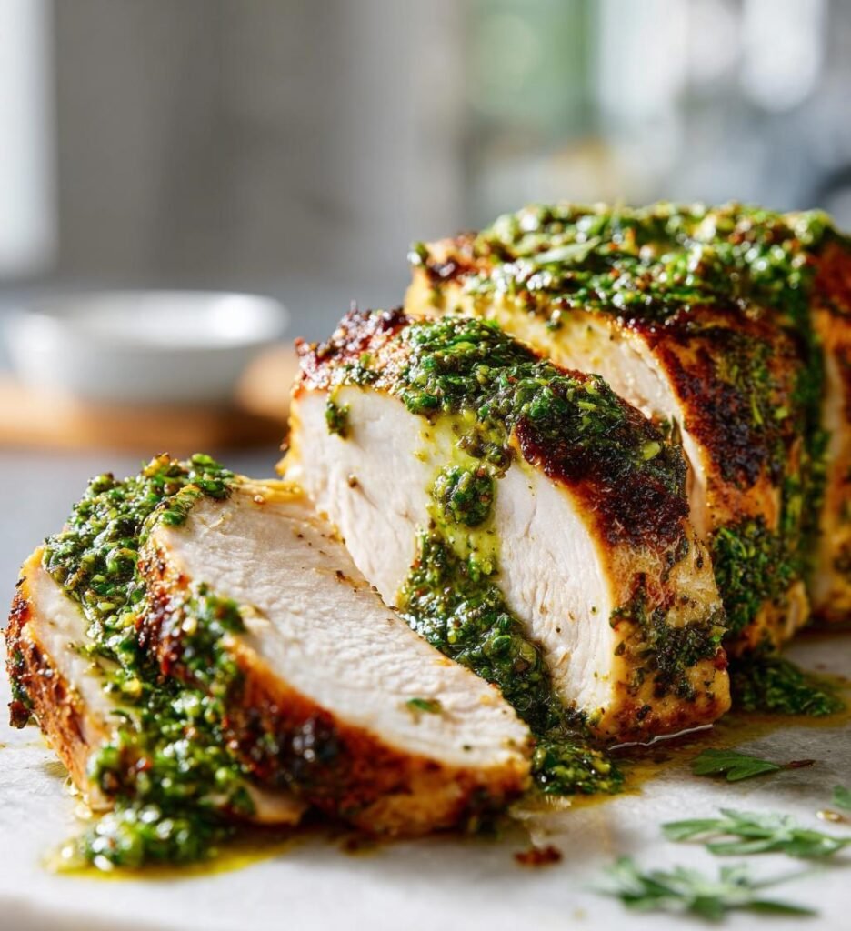 Air Fryer Pesto Chicken Breast