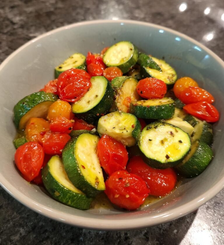 Air Fryer Tomato Zucchini Medley